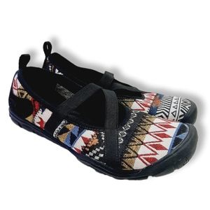 KEEN Hush Knit Mary Jane Shoe Folk Native Southwest Pattern Sz 8